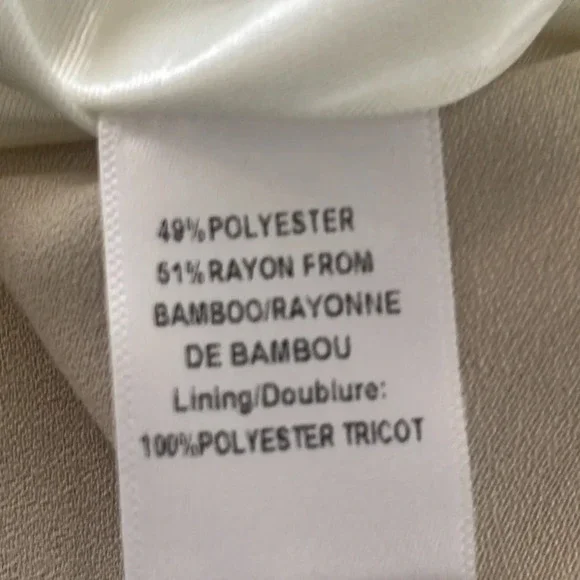 Gentle Fawn Mini Beige Cream Cascading Ruffle Zip Up spaghettini straps dress 6 - Picture 15 of 16